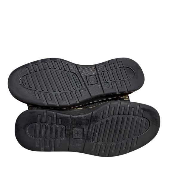 Dr. Martens Black Textured Rigal Knit 8 Eye Boots Combat Black Unisex — Size 7 - Picture 4 of 15